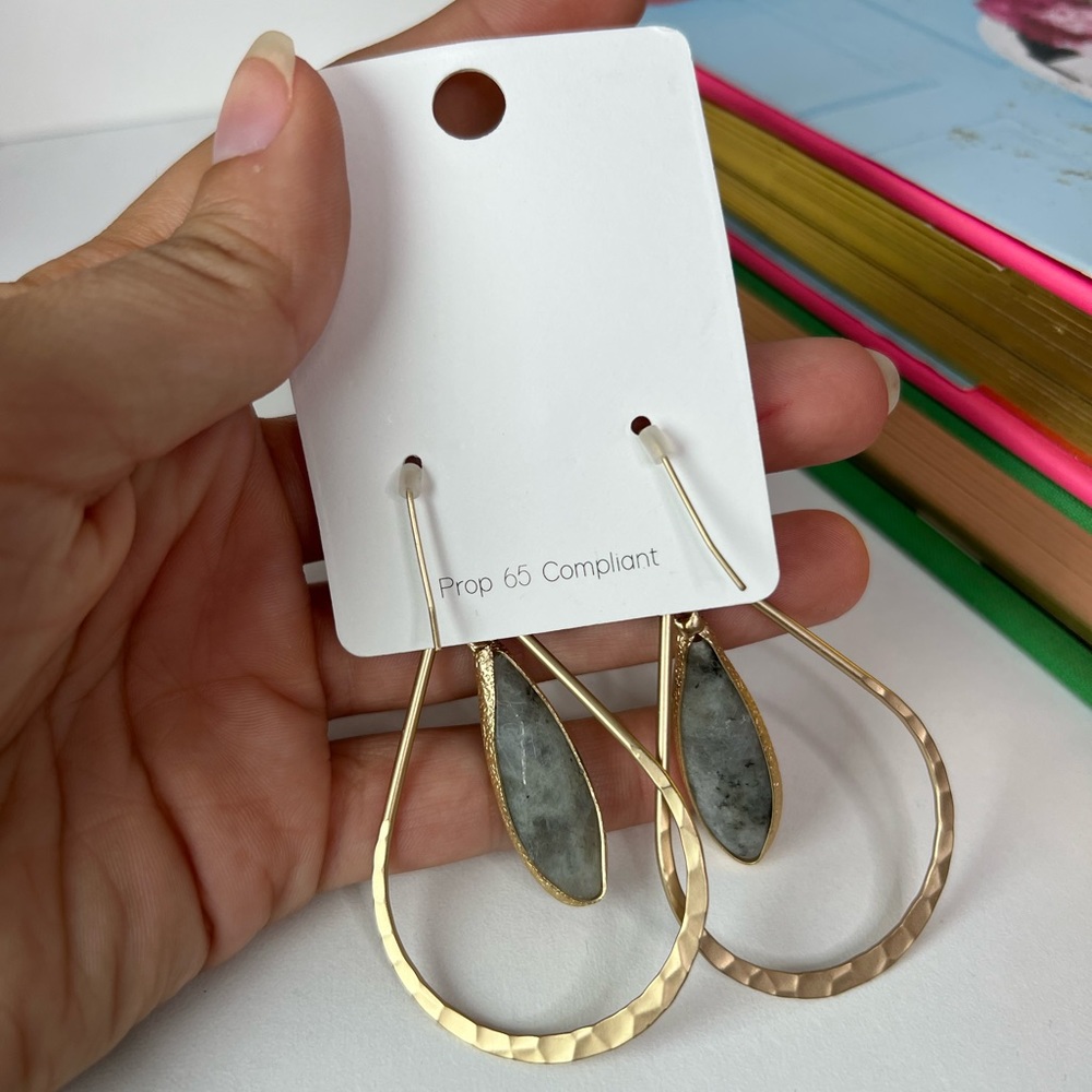 Stone Earrings - Picture 3 of 4